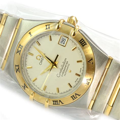 omega gold watch constellation|omega constellation price guide.